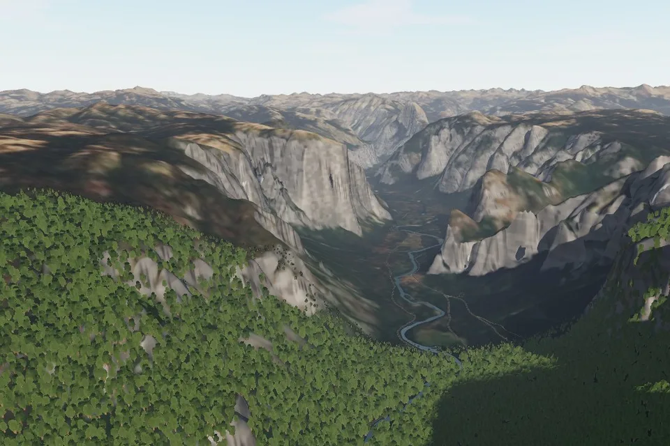 Yosemite Valley on Maplia’s 3D map